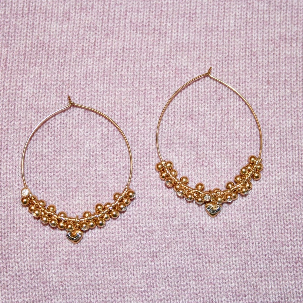 Juicy Couture Beaded Hoop Earrings